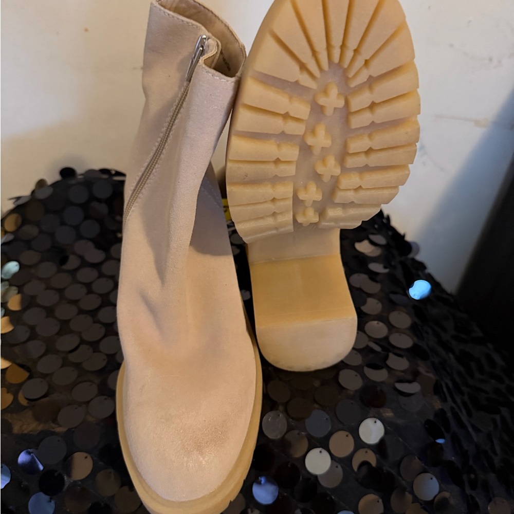 Dolce Vita Cream Ankle Booties